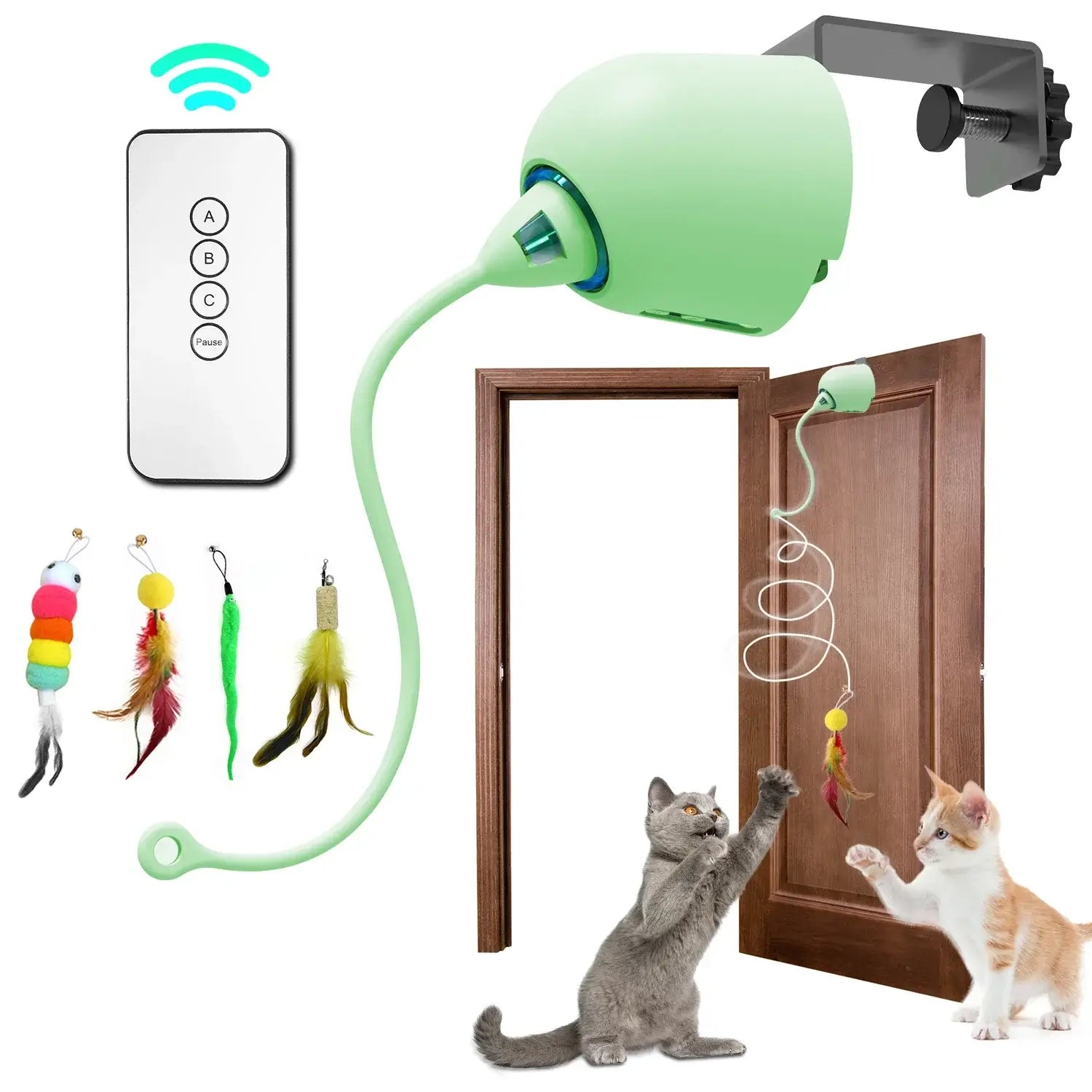 Smart Interactive Feather Toy for Active Cats