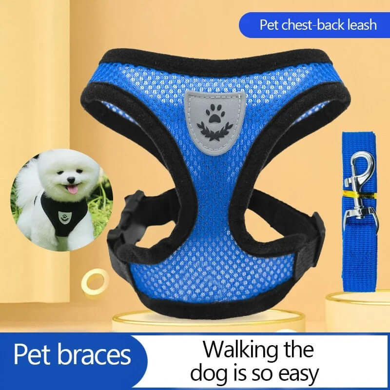 Premium Quality & Affordable Price pet chest-back leash and harness for dogs, easy walking solution.