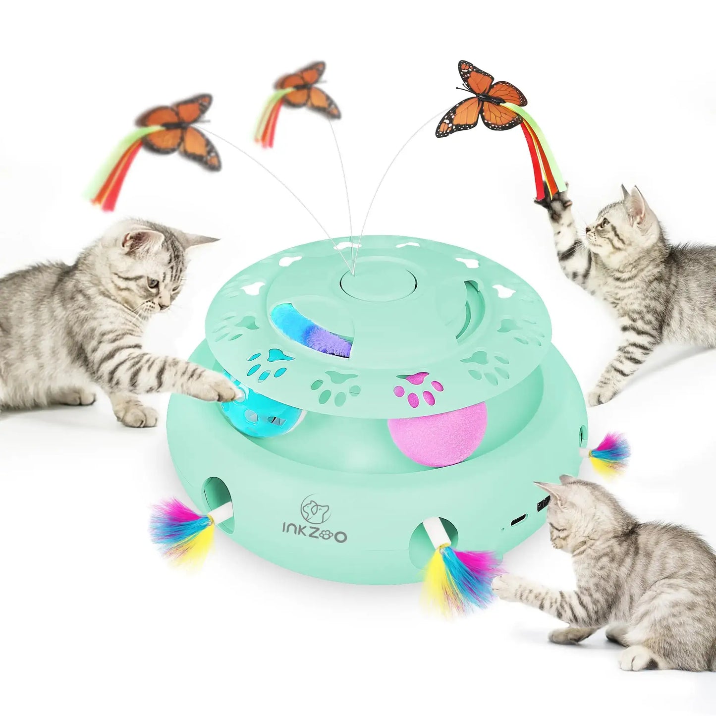 Smart Interactive Feather Toy for Active Cats