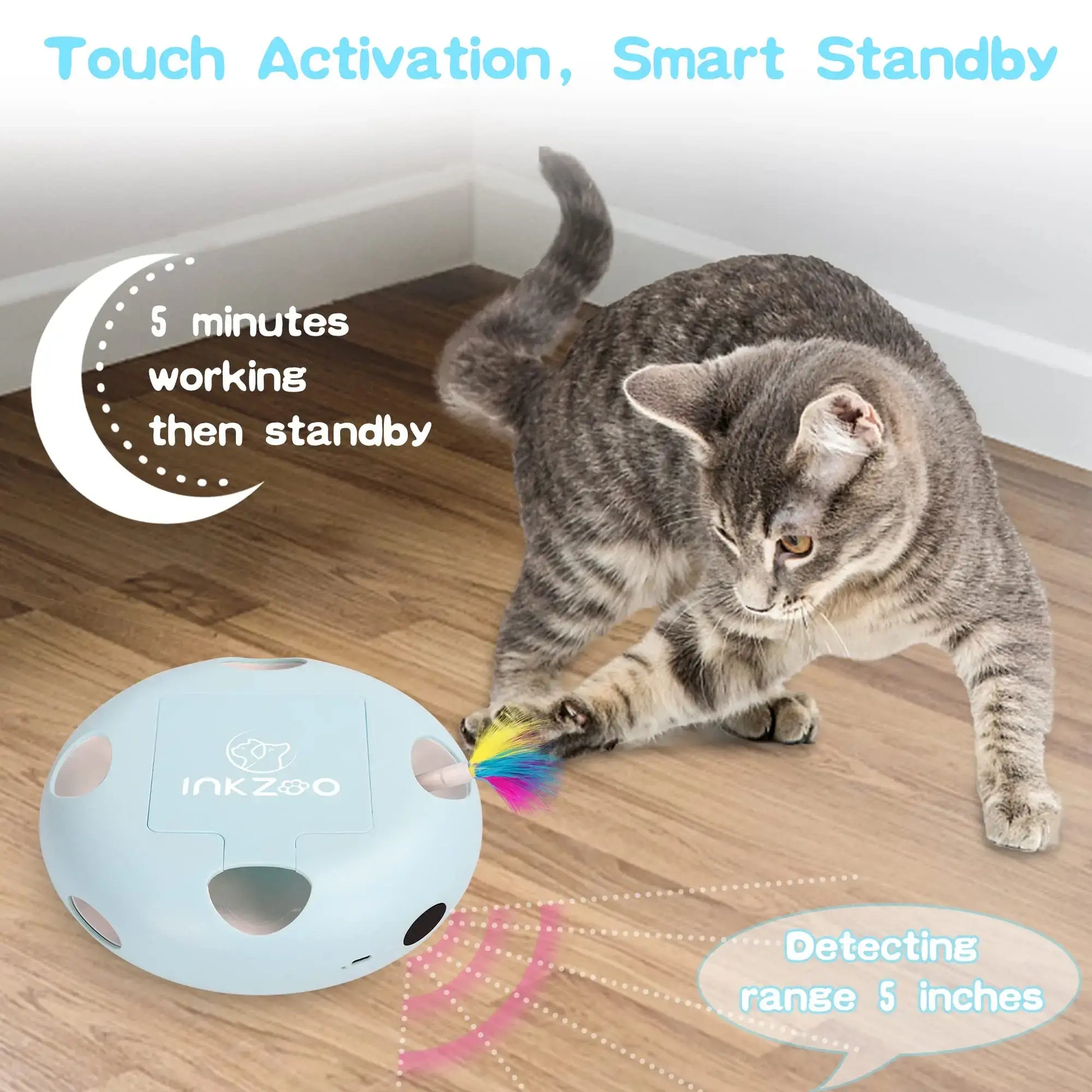 Smart Interactive Feather Toy for Active Cats