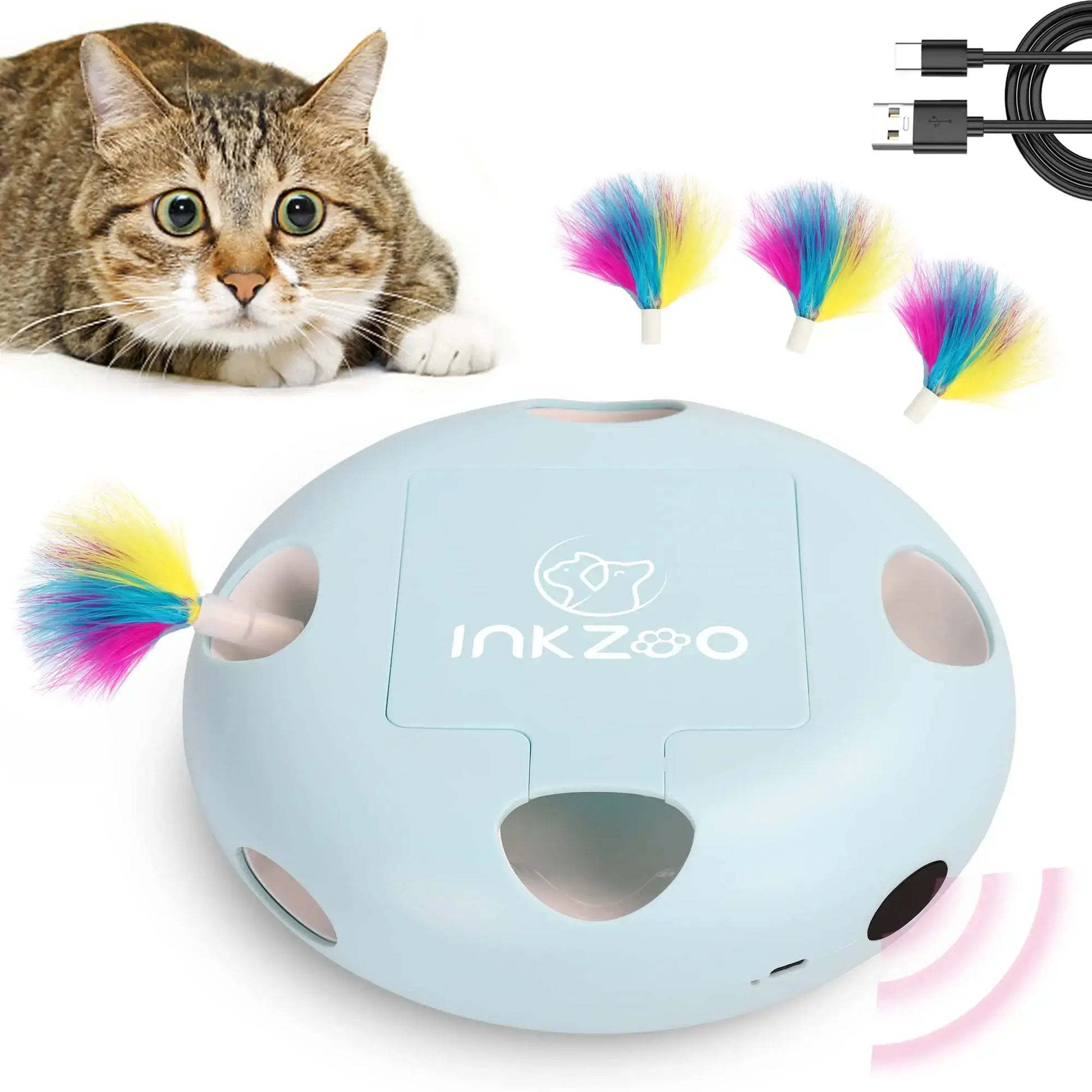 Smart Interactive Feather Toy for Active Cats