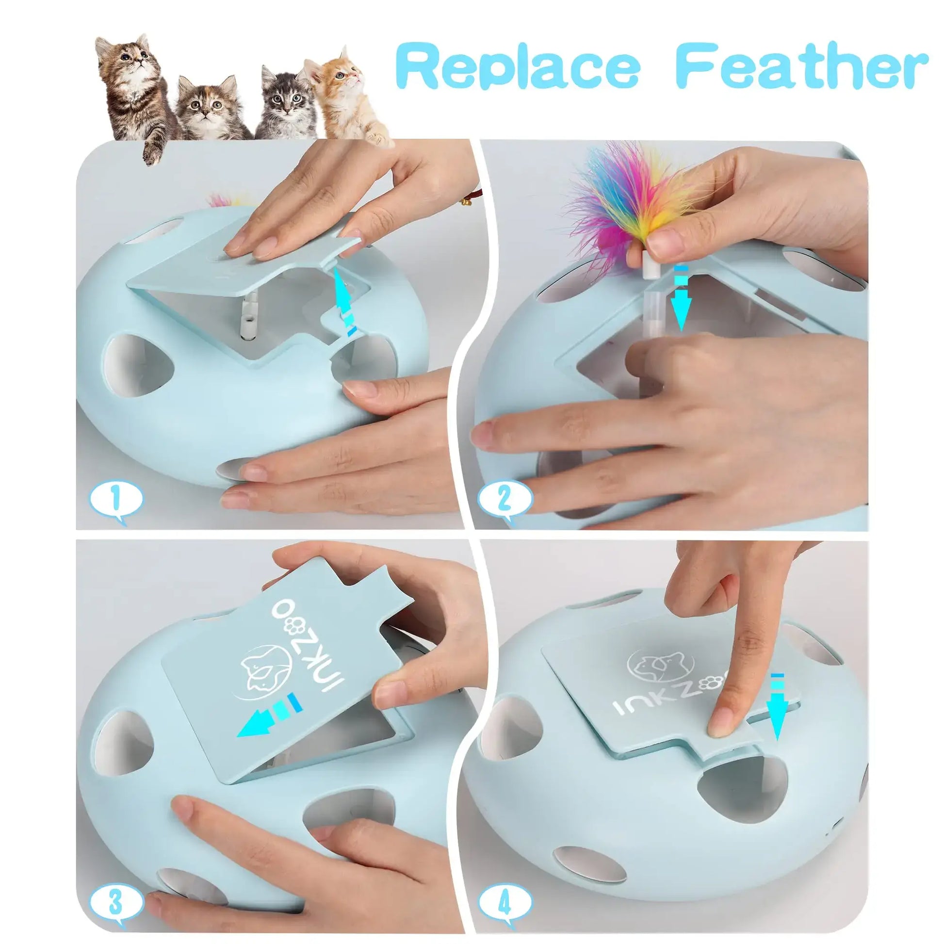 Smart Interactive Feather Toy for Active Cats
