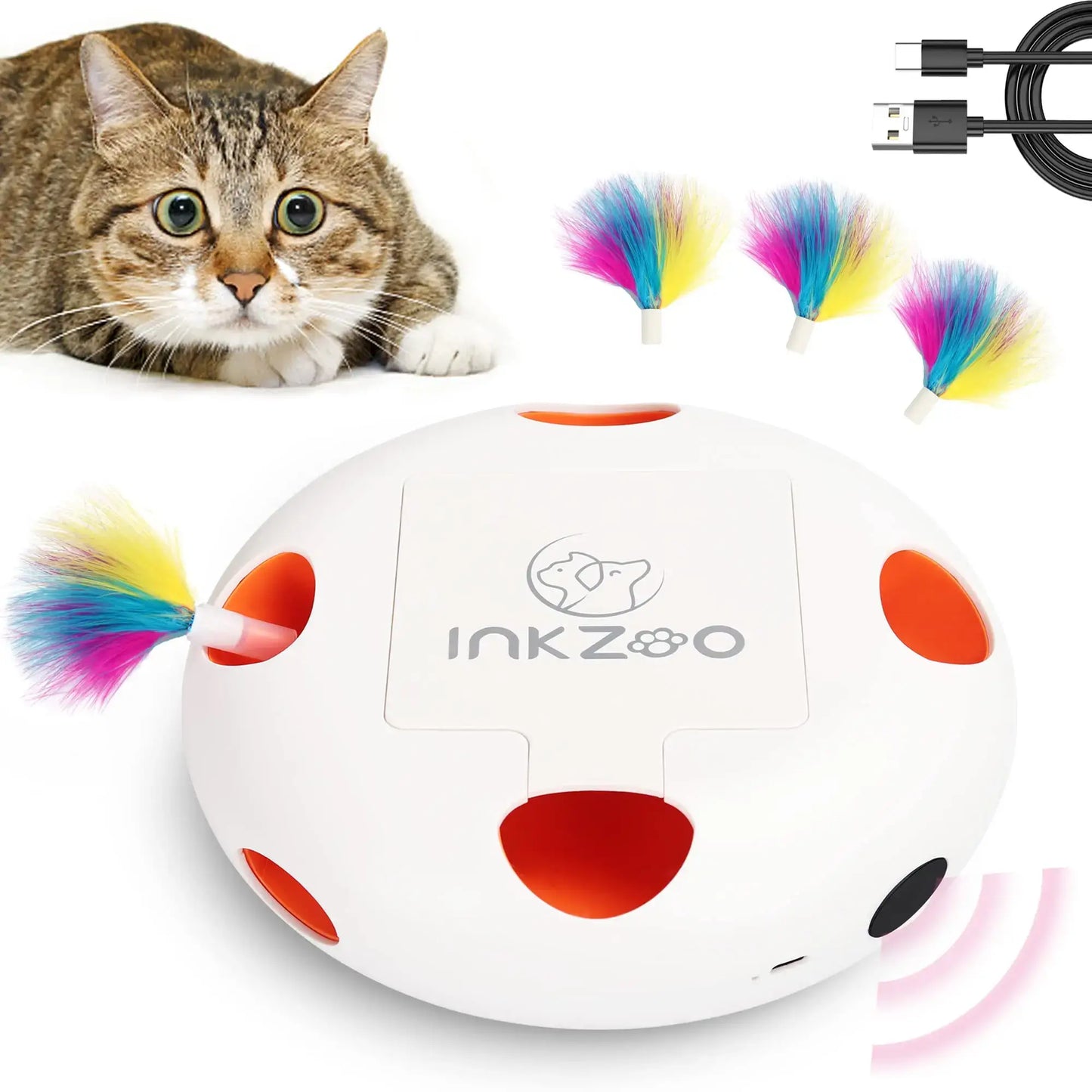 Smart Interactive Feather Toy for Active Cats